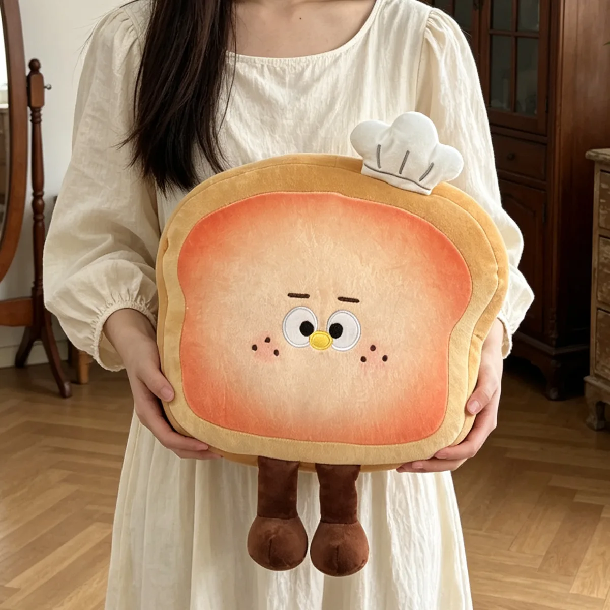SKU: Y3745 · Golden Caramel Toast Cushion (30×35cm · High-Rebound Sponge Core)