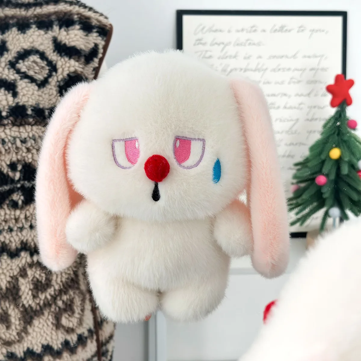 SKU: Y1633 · Overwhelmed Workplace Bunny (Despairing Flat Ears & Coffee Cup)